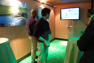 One of Sheraton's areas featured a Nintendo Wii on which guests could play simulated golf.