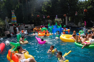 Anthem magazine's pool party embraced a no-rules, raucous atmosphere.