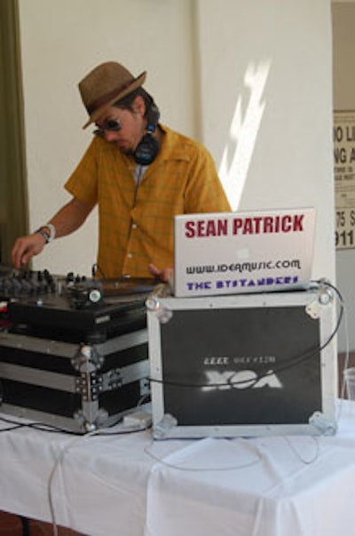 At Green Door's gathering, DJ Sean Patrick spun records near the Purple Palm restaurant at Palm Springs' Colony Palms hotel.