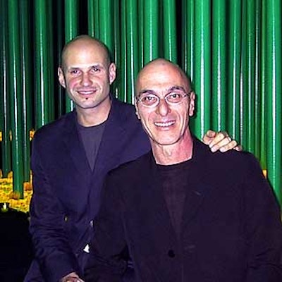David Stark (left) and Avi Adler designed two surreal environments for the star-packed Robin Hood Foundation benefit at the Javits Center.
