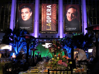 The opera gala took over the Music Center Plaza after a one-night-only concert at the Dorothy Chandler Pavilion.