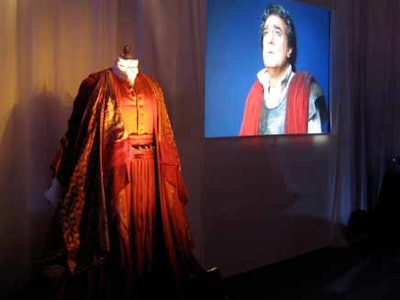 Five mannequins sported costumes that Domingo wore in Otello, Pagliacci, and other operas.