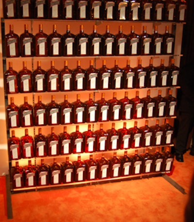 A wall of Cointreau bottles replaced the step-and-repeat on the red carpet.