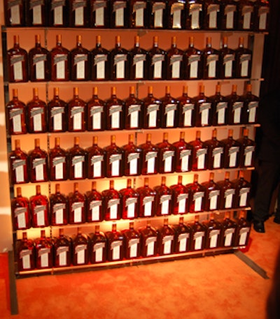 A wall of Cointreau bottles replaced the step-and-repeat on the red carpet.