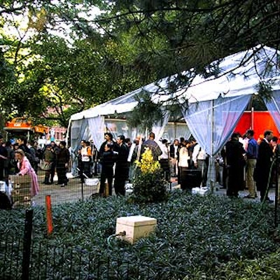 A tent from Stamford Tents was erected in the middle of Madison Square Park.