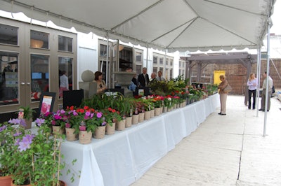 A variety of P.C. flowers and plants were laid out for guests to take home at the conclusion of the event.
