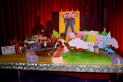A cake from Charm City Cakes depicted the two worlds of Cry Baby.