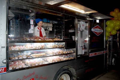 Outside the venue, the Treats Truck gave out cookies.