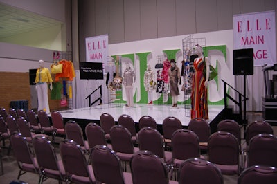 Fashions from winners adorned the Elle main stage.