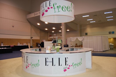 Exhibitors at the three-day consumer show included Elle magazine.