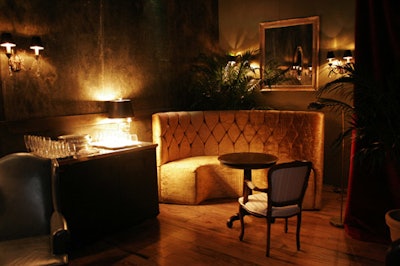 Corners of the lounge offered rare semiprivate space, complete with table service.