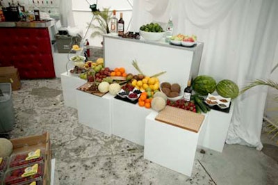 Fresh fruit and even vegetables were displayed on the bar to reflect Bacardi's flexibility with fresh ingredients.