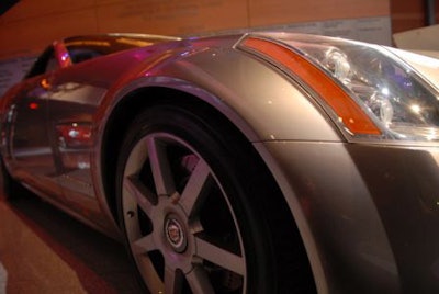 Sponsor General Motors parked its new Cadillac Evoq concept car in the space.