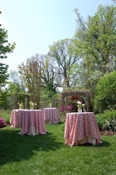 The garden setting for Haddad's brunch, alongside the Georgetown reservoir, allowed the 550 guests to enjoy the balmy weather.