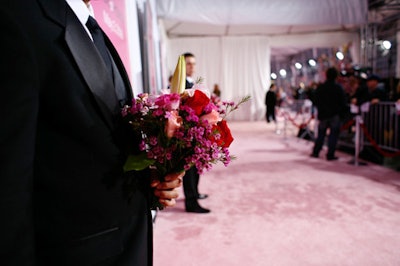 Ron Wendt designed floral arrangements for both the premiere and the after-party.