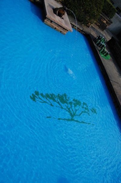 Paul Mitchell branded the venue's pool for the Tea Tree product line.