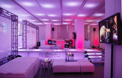 Indoors, the decor was more modern, featuring an illuminated runway.