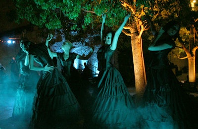 String Theory performed at the Getty gala amid minimal decor.