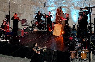 String Theory entertained guests at the Getty gala.