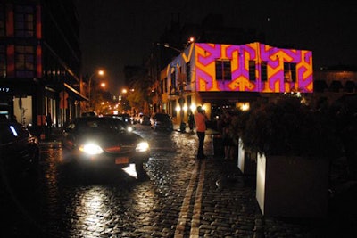 To promote the new artist themes for its homepage, Google worked with Obscura Digital to project the images onto the facades of several buildings in the meatpacking district.