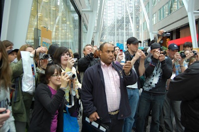 Crowds of people stopped to take pictures of the celebrity impersonators, courtesy of Hollywood Heaven Look-A-Likes and Entertainment.