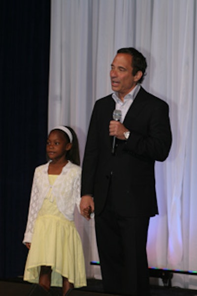 Harvey Levin served as M.C. for the auction and invited beneficiaries on stage.