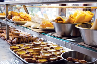 Chinese snacks are available at Yung Sing Pastry Shop.