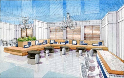 The second-floor bar will feature wraparound seating.