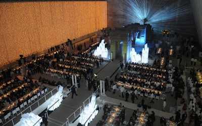 Designed to evoke Superman's Fortress of Solitude—his Arctic hideaway—the gala's look included ice-crystal-like forms in the Temple of Dendur's pool.