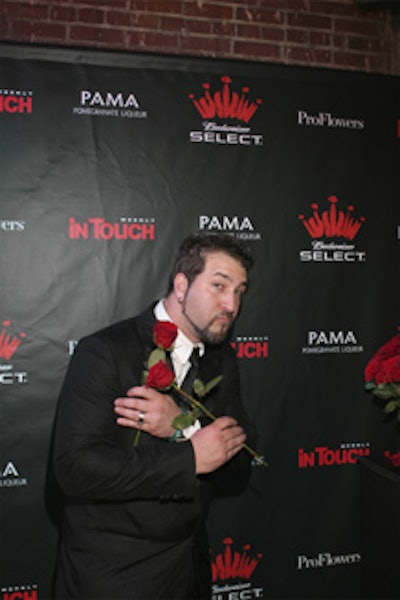 ProFlowers asked celebrities on the red carpet, like N'Sync's Joey Fatone, to hold roses while posing for the paparazzi.