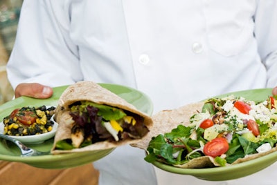 The eatery's menu focuses on wraps and salads.