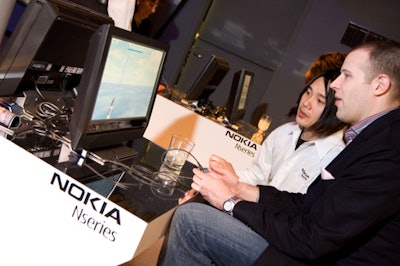 Interactive displays allowed guests to learn more about Nokia's new line of products.