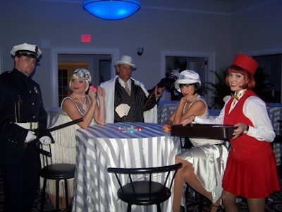Themed character actors from Wise Guys entertained guests throughout the night.