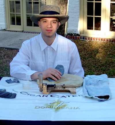 Handmade cigars were handed out to guests courtesy of CF Dominica.