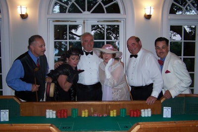 Casino games provided by Sight & Sound were set up within the speakeasy.