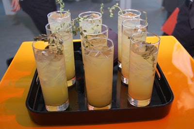 Servers passed specialty drinks from sponsor Tito's Handmade Vodka.