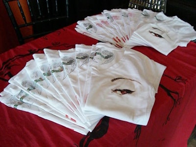 Items on sale at the event included T-shirts bearing the 'Most Wanted' logo.
