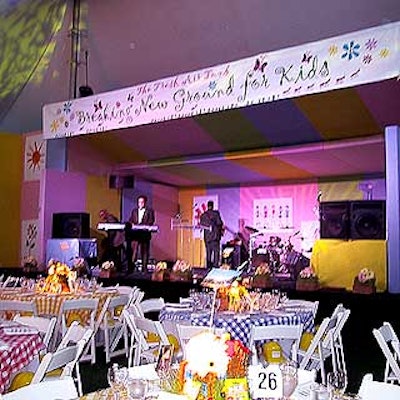 A stage was erected for the awards presentation and entertainment.