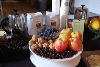 Starbucks Coffee provided an espresso bar at the Santé Down Under tasting event.