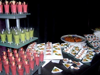 A variety to colorful sushi combinations was served in the adult dining area.