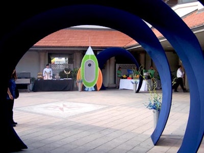 Guests walked through large spandex arches from the main dining room into the children's corner.