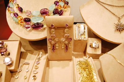 Birks displayed a collection of jewelry for guests to try on during the event.
