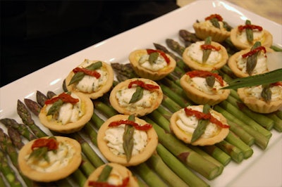 The Dresden diamond inspired the warm spring asparagus tarts.