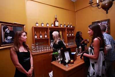 Guests picked up cocktails from sponsor Hennessy.