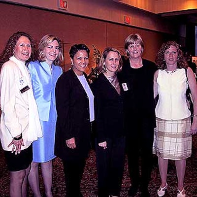 WISE secretary Ernestine Miller; WISE president Sue Rodin; Women of the Year Kathleen Francis, Lee Ann Daly and Stephanie Tolleson; and WISE vice president Erica Lebensberg posed at WISE's Women of the Year awards.