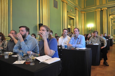 The venue's greenrooms held the festival's many lectures, including a seminar on pairing beer with food featuring Sam Calagione from Dogfish Head Craft Brewery.