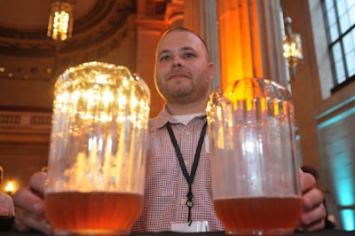 The event included 48 exhibitors, including Travis Zeilstra from the Montana Brewing Company.