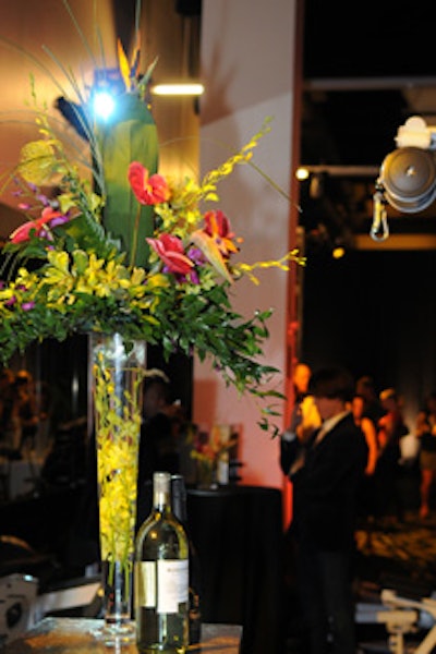 Centerpieces from the Plant People included tropical florals.