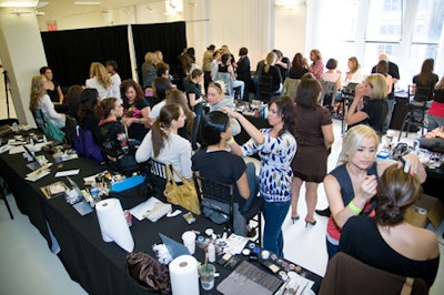 The trade show includes beauty workshops.