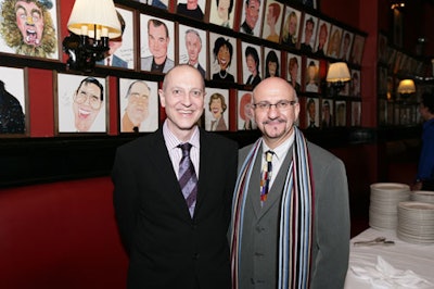 Gary Newman (left), managing director and Anthony Napoli, president of Briggs Inc. prepared for the sixth annual June Briggs awards at Sardi's restaurant in Times Square.